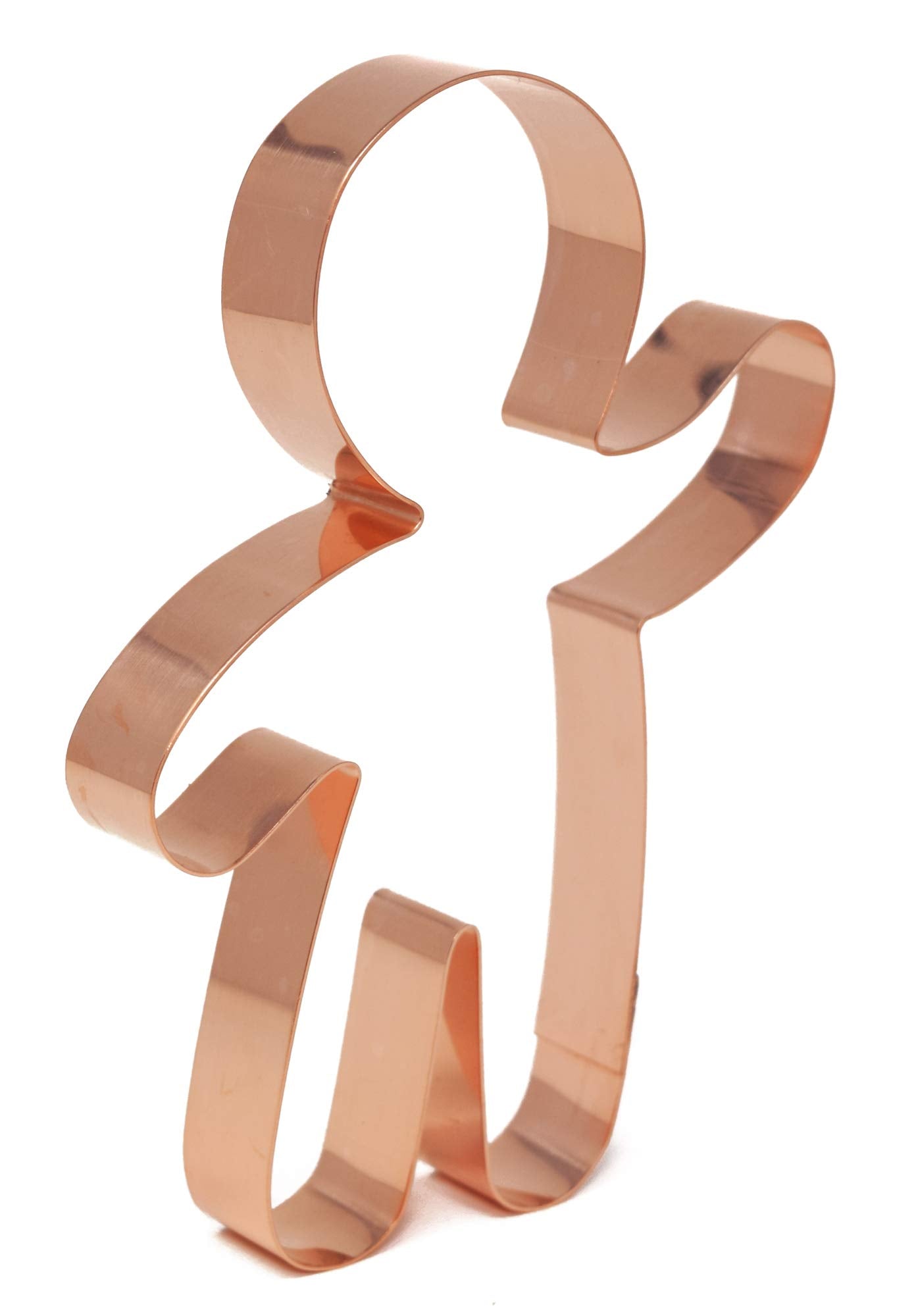 Gingerbread Boy Of The Year Christmas Cookie Cutter 4.25 X 6 Inches - Handcrafted Copper Cookie Cutter By The Fussy Pup