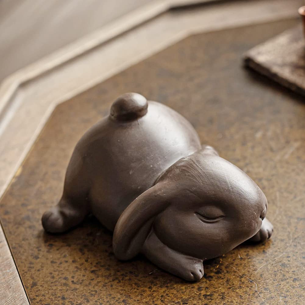 Hoobar Chinese Tea Pet Mini Rabbit Tea Pet Mini Ceramics Cute Rabbit Tea Pet For Kungfu Tea Tray Desk Ornament For Kungfu Tea Ta