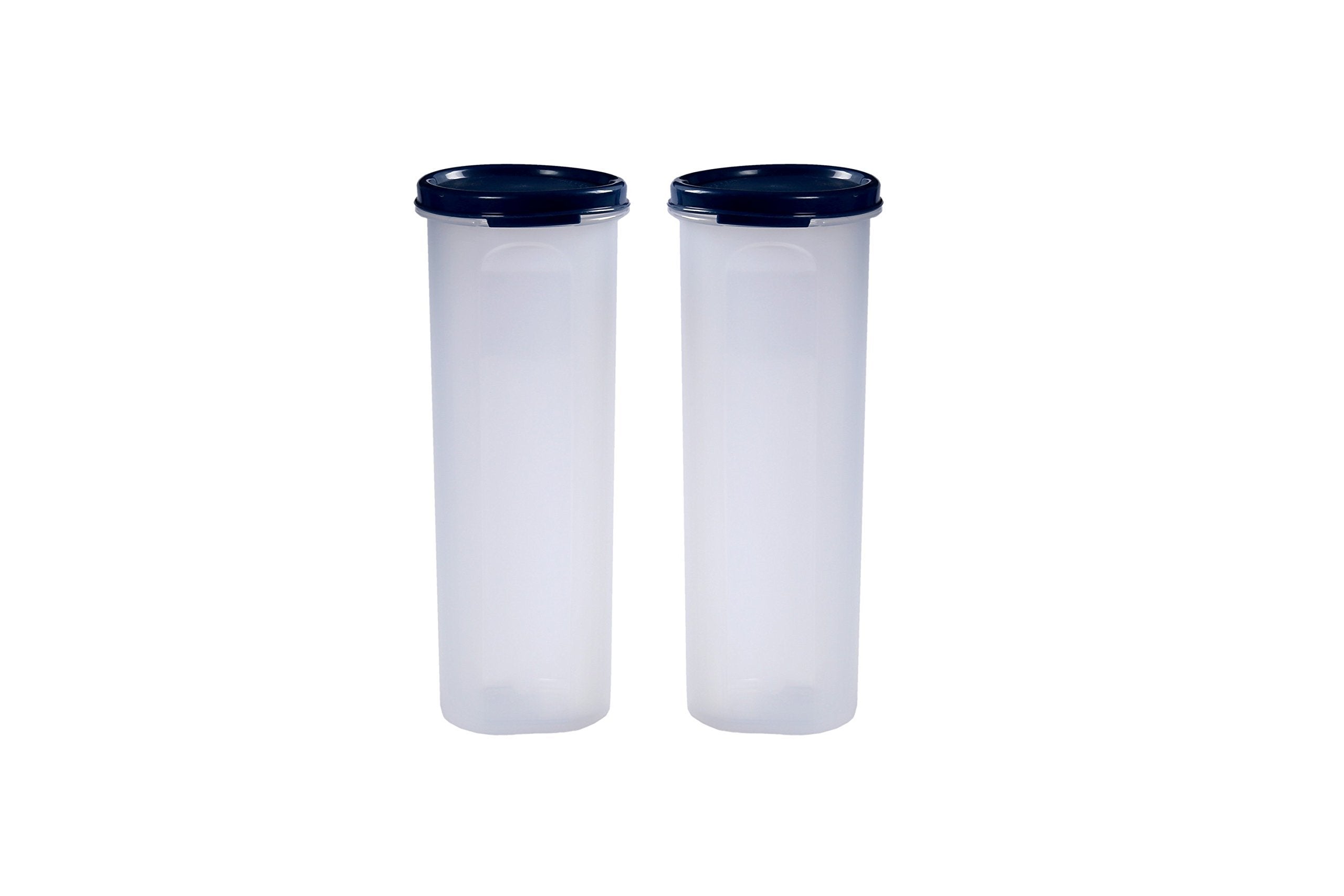 Signoraware Modular Round Plastic Container Set, 890Ml, Set Of 2, Mod Blue