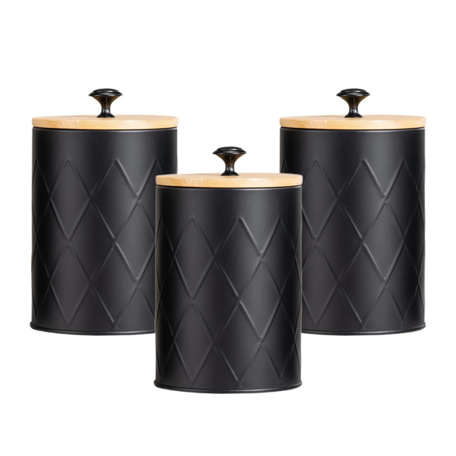 Trendynest 3X Kitchen Canister Set Pantry Jars Container For Cereal Cookie Coffee Beans
