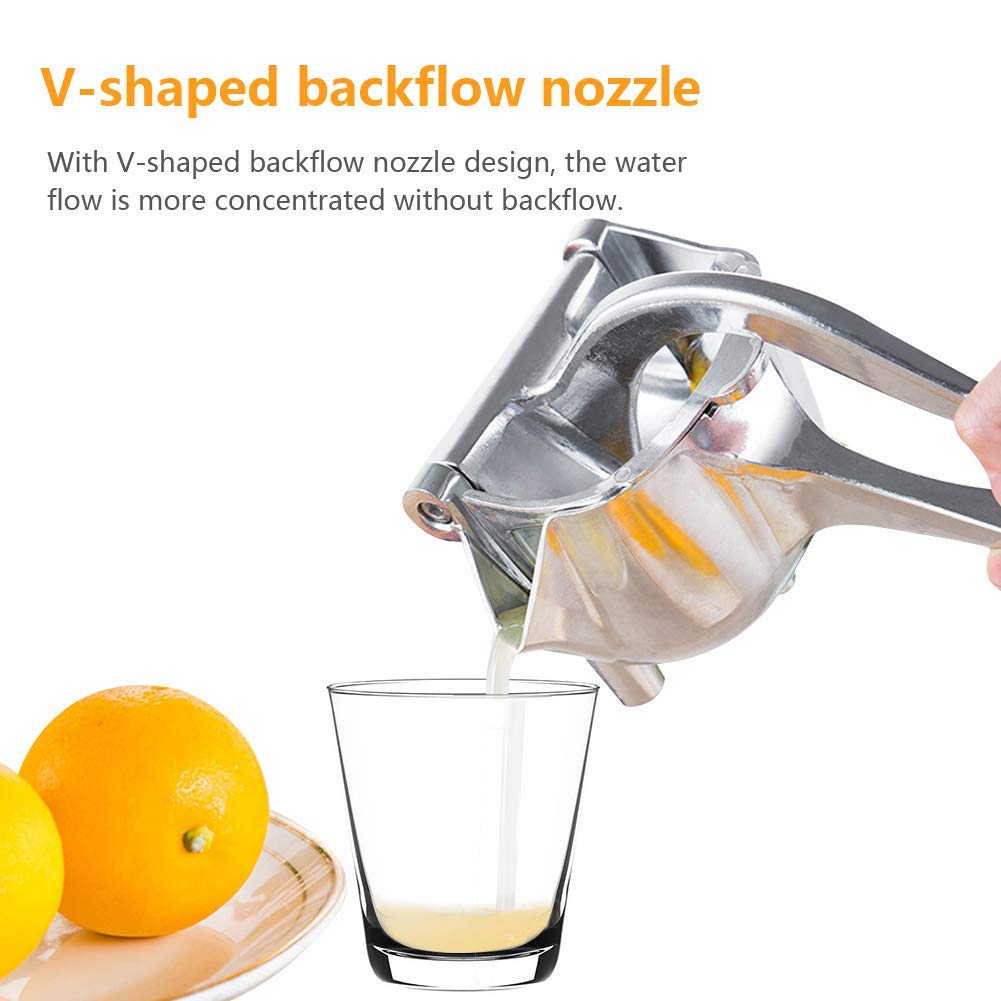 Manual Fruit Press Juicer, Heavy Duty Single Press Lemon Squeezer Premium Quality Metal Aluminum Alloy Hand Juicer Fruit Squeeze