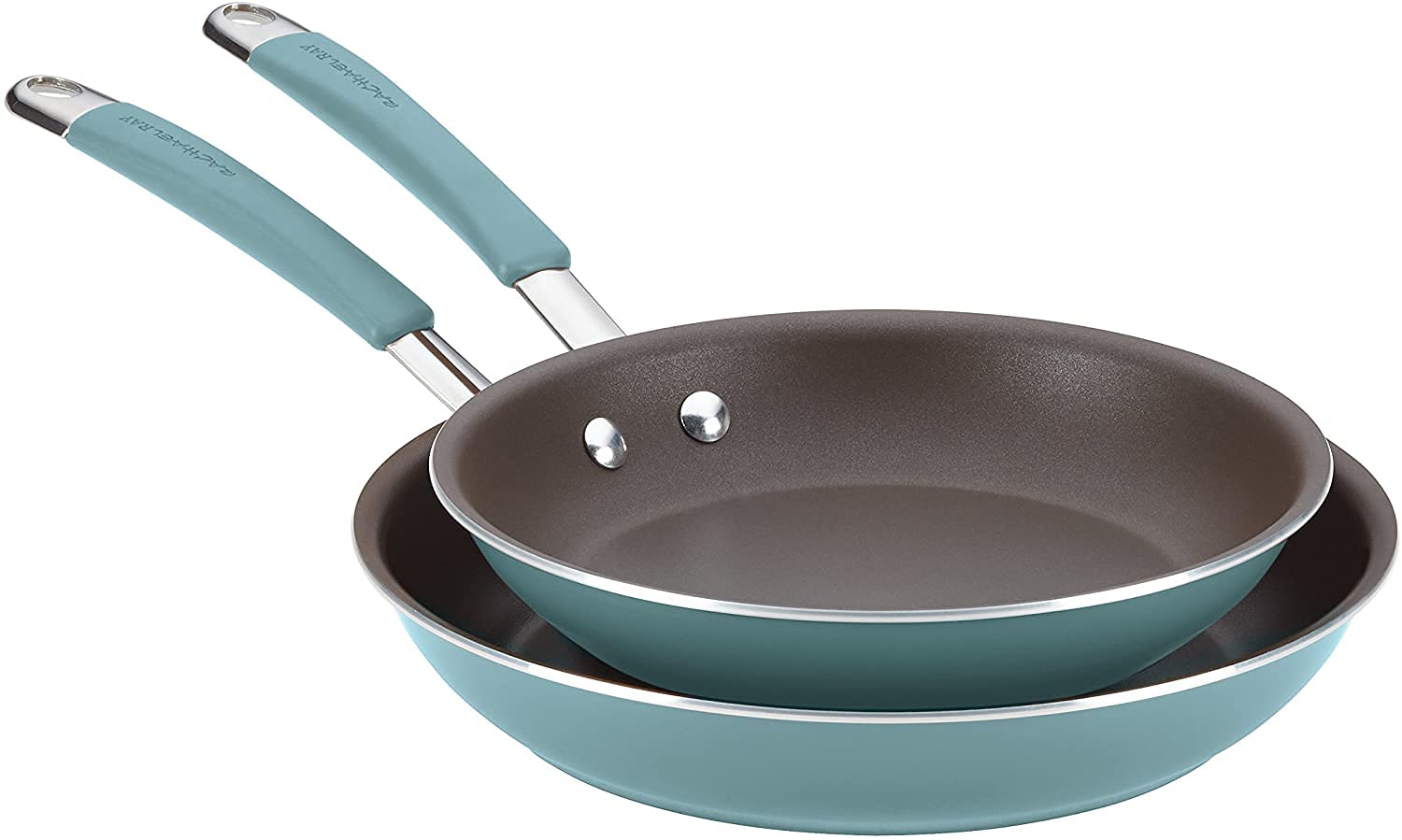 Rachael Ray Cucina Nonstick Frying Pan Set / Fry Pan Set / Skillet Set  9.25 Inch And 11 Inch, Blue