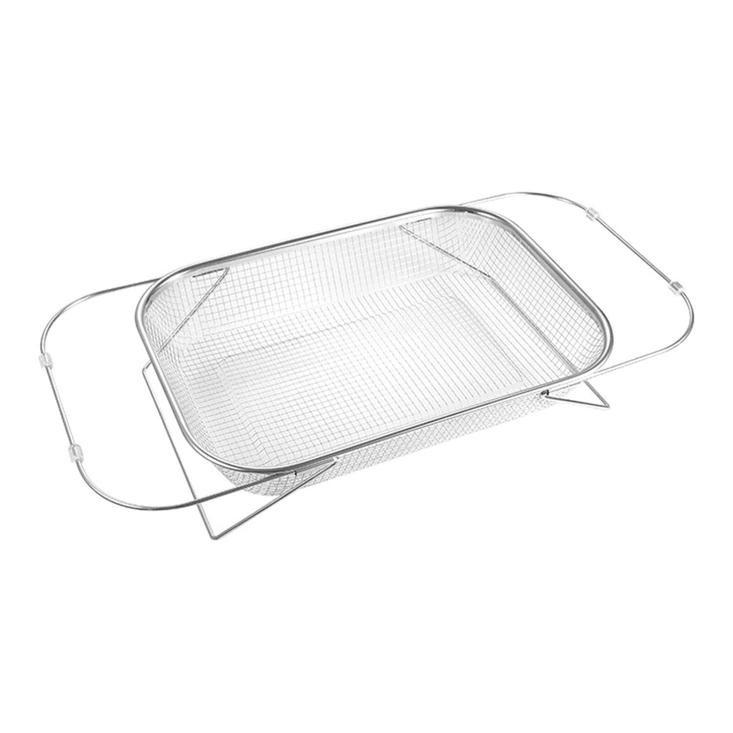 Stainless Steel Oval Colander with Fine Mesh  Expandable Handle Sink Strainer Basket for Washing Fruits, Vegetables, Pasta & Dr
