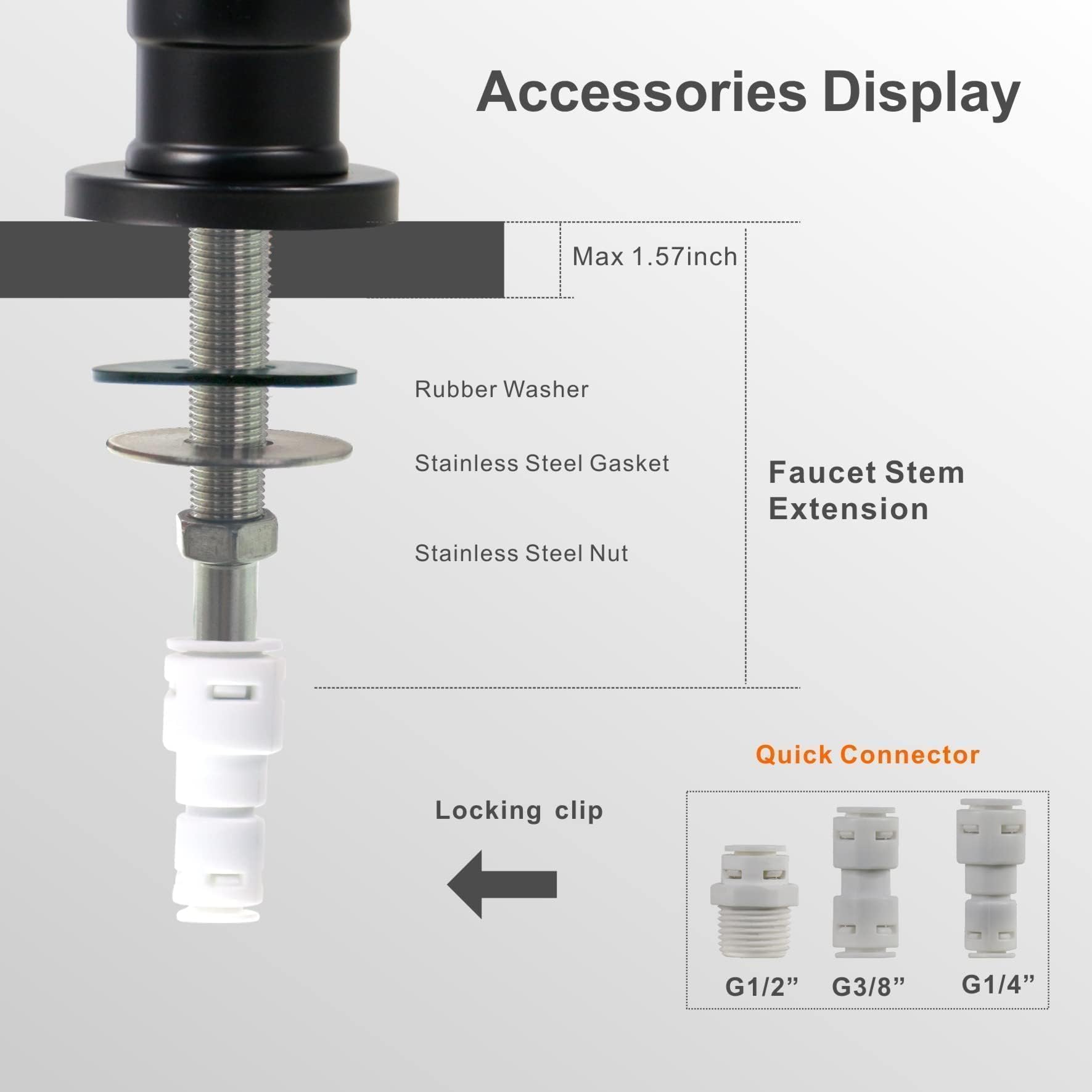 Drinking Water Faucet Matte Blak Wellup Reverse Osmosis Faucet for Non Air Gap RO Water Filtration System  Lead-Free Stainless Steel Kitchen Water Filter RO Faucet for Kitchen Bar Sink
