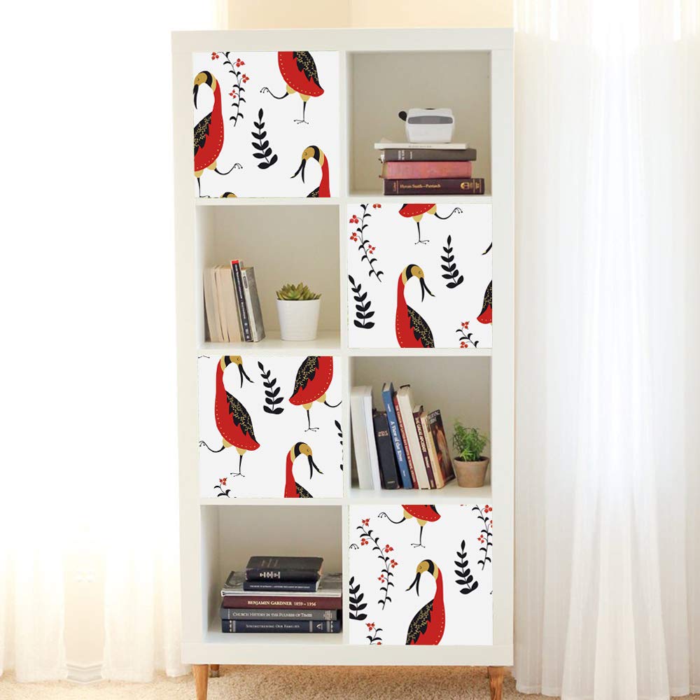Self-Adhesive Dresser Sticker, Peel And Stick Furniture Skin, Removable Shelf Unit Decals Sticker (007, Expedit/Kallax)