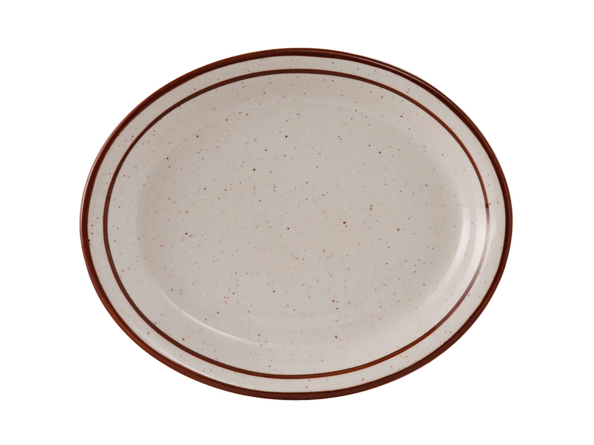 Tuxton China TBS-013 Platter, 11-1/2 x 9-1/8, Oval, Narrow Rim, Microwave and Dishwasher Safe, Oven Proof, Fully Vitrified, Cera