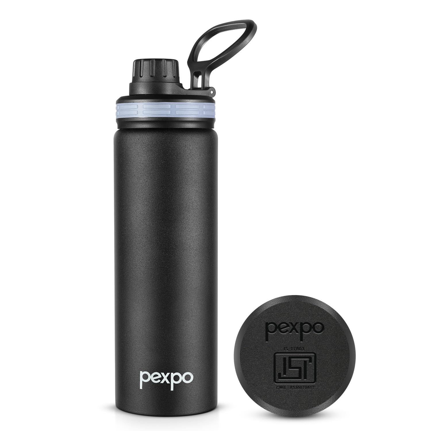 PEXPO Aqua Sip 900 ISI Certified Stainless Steel Sipper Water Bottle 800ml Easy to Carry with Handle | Water Bottle for Fridge, 