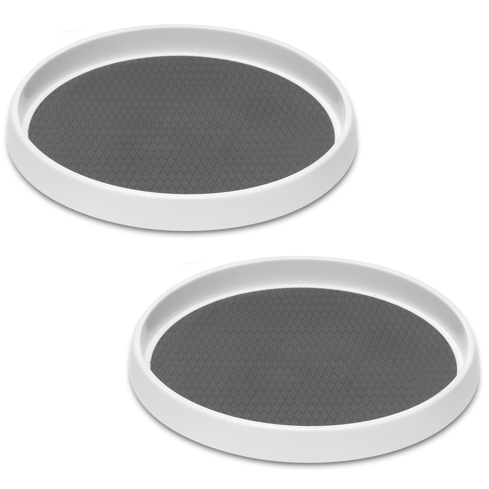 2 Set, 10 Inch Non-Skid Lazy Susan Organizers - Turntable Rack for Cabinet, Pantry Organization and Storage, Kitchen, Fridge, Ba