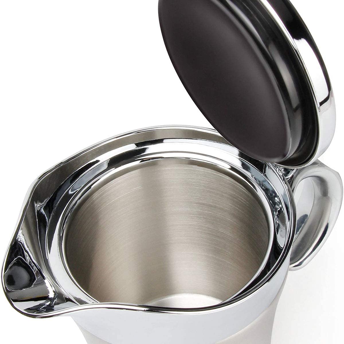Double Insulated Gravy Boat - Stainless Steel Sauce Jug With Hinged Lid