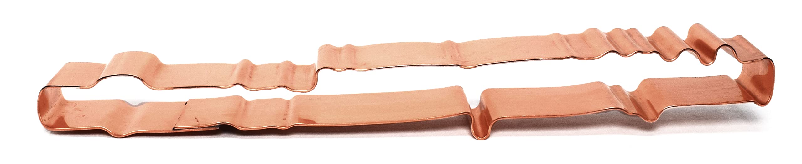 Flute Musical Instrument Copper Cookie Cutter, 7 X 0.75 Inches