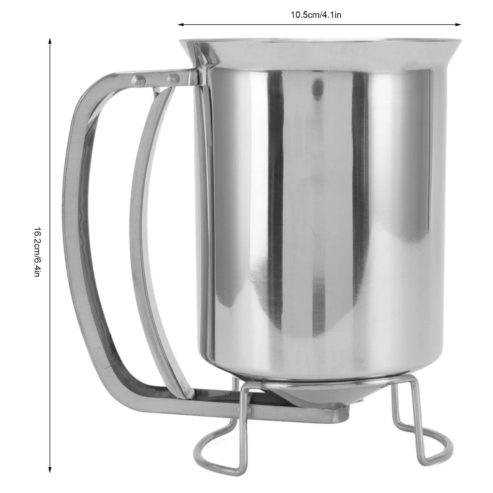 TOPINCN Pancake Batter Dispenser - Stainless Steel Handheld Pourer for Cupcakes, Muffins, Waffles, and Crepes