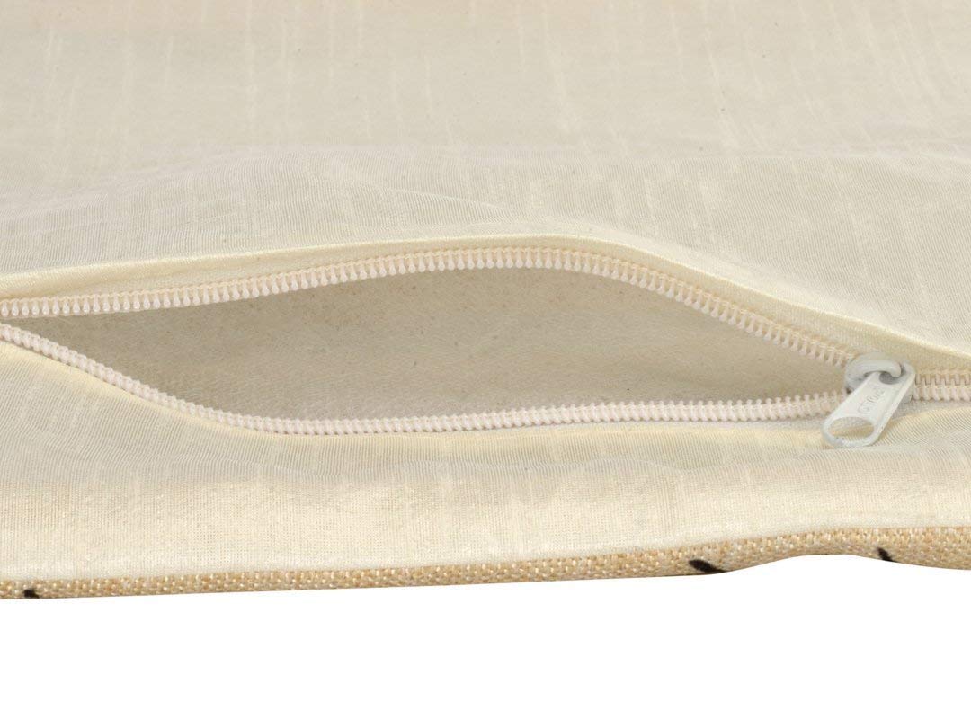 Pink Parrot Jacquard Silk Multi Colour Square Cushion Cover 16X16 Inch-Set 5 Pcs, 150 Tc