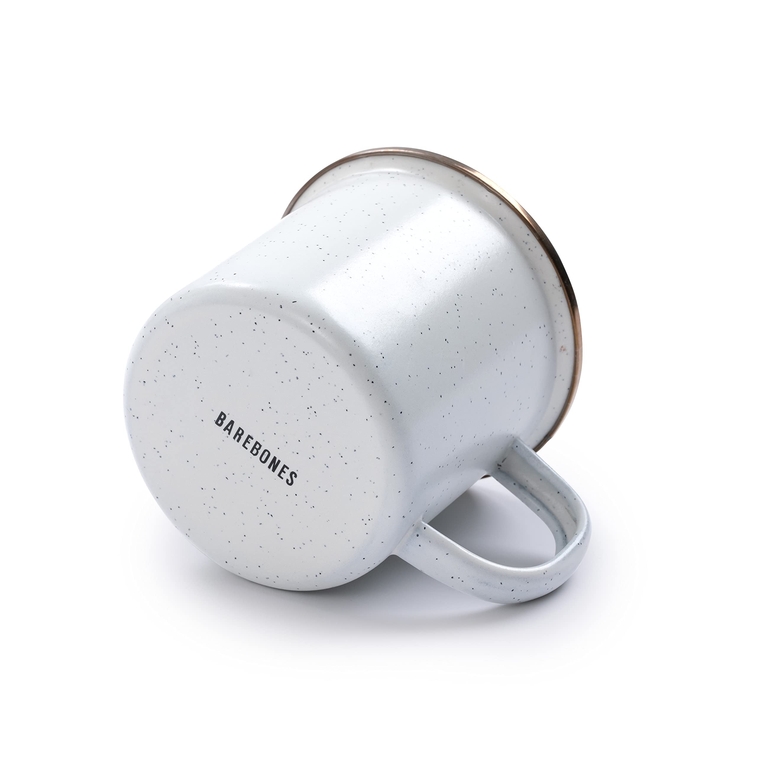 Barebones Enamel Cup Set- Enamel Coffee Mugs Set Of 2 16-Oz - Stainless Steel Rim Camping Mug For Indoor And Outdoor Use (Eggshe