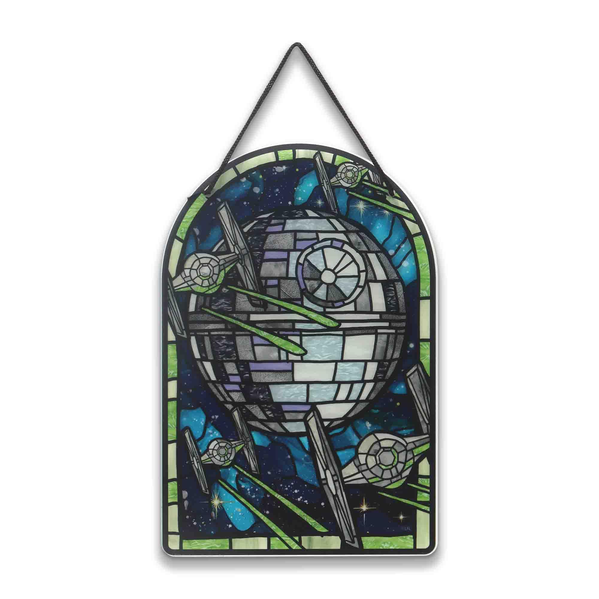 Disney Star Wars Death Star Hanging Acrylic Wall Decor - Epic Space Station Sign for Bedroom or Movie Room