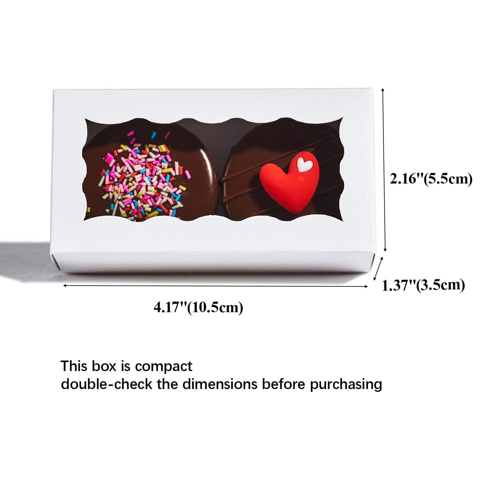 Jcxgrvc 100Pcs 4.17 X 2.16 X 1.37 Inches Professional White Macaron Boxes For 2, Macaron Container, Macaron Packaging For Weddin