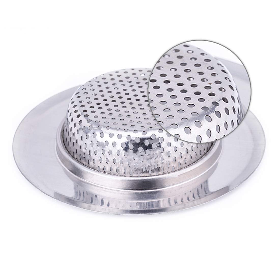 CORNERJOY 4.5 Inch Diameter Rim Heavy Duty Stainless Steel Kitchen Sink Basket Strainer  Large (Pack of 2)