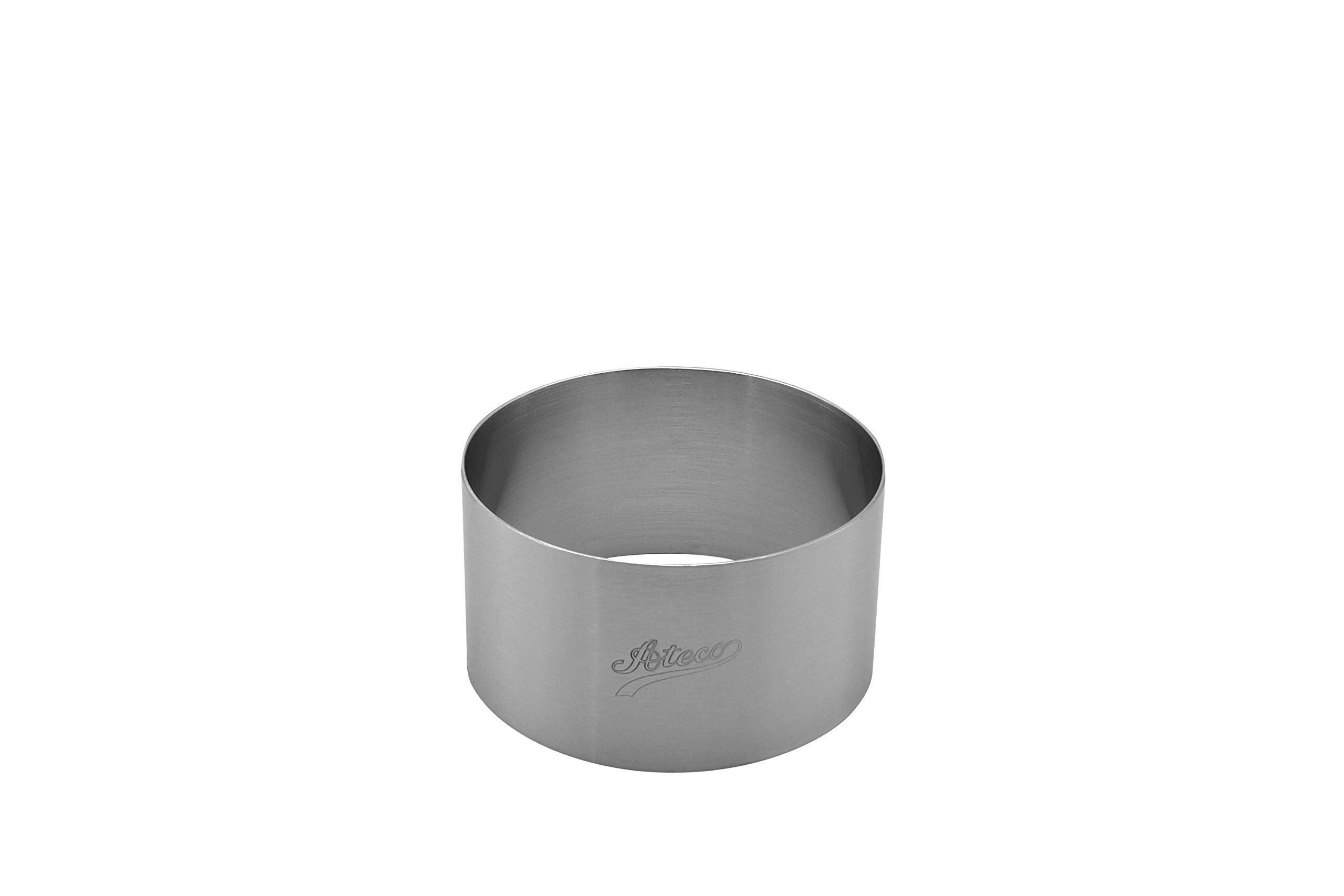 Ateco Round Cake Ring Dessert Mold, 1.75'' High X 3.125'' Diameter, Stainless Steel
