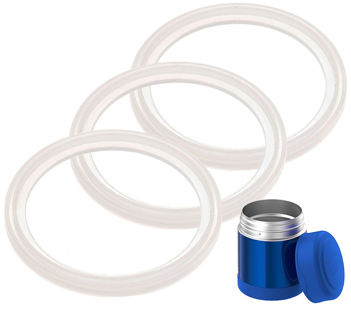 Maplefield 3-Pack Of Thermos (Tm) Food Jar 10 Ounce Funtainer (Tm) -Compatible Gaskets/O-Rings/Seals Products - Bpa-/Phthalate-/