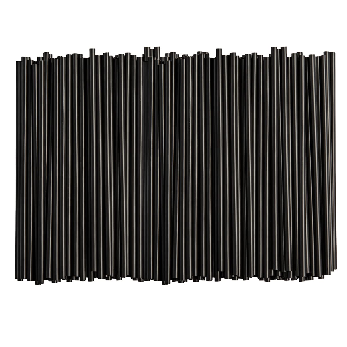 Comfy Package, [500 Count] Disposable Plastic Drinking Straws - 7.75'' High - Black