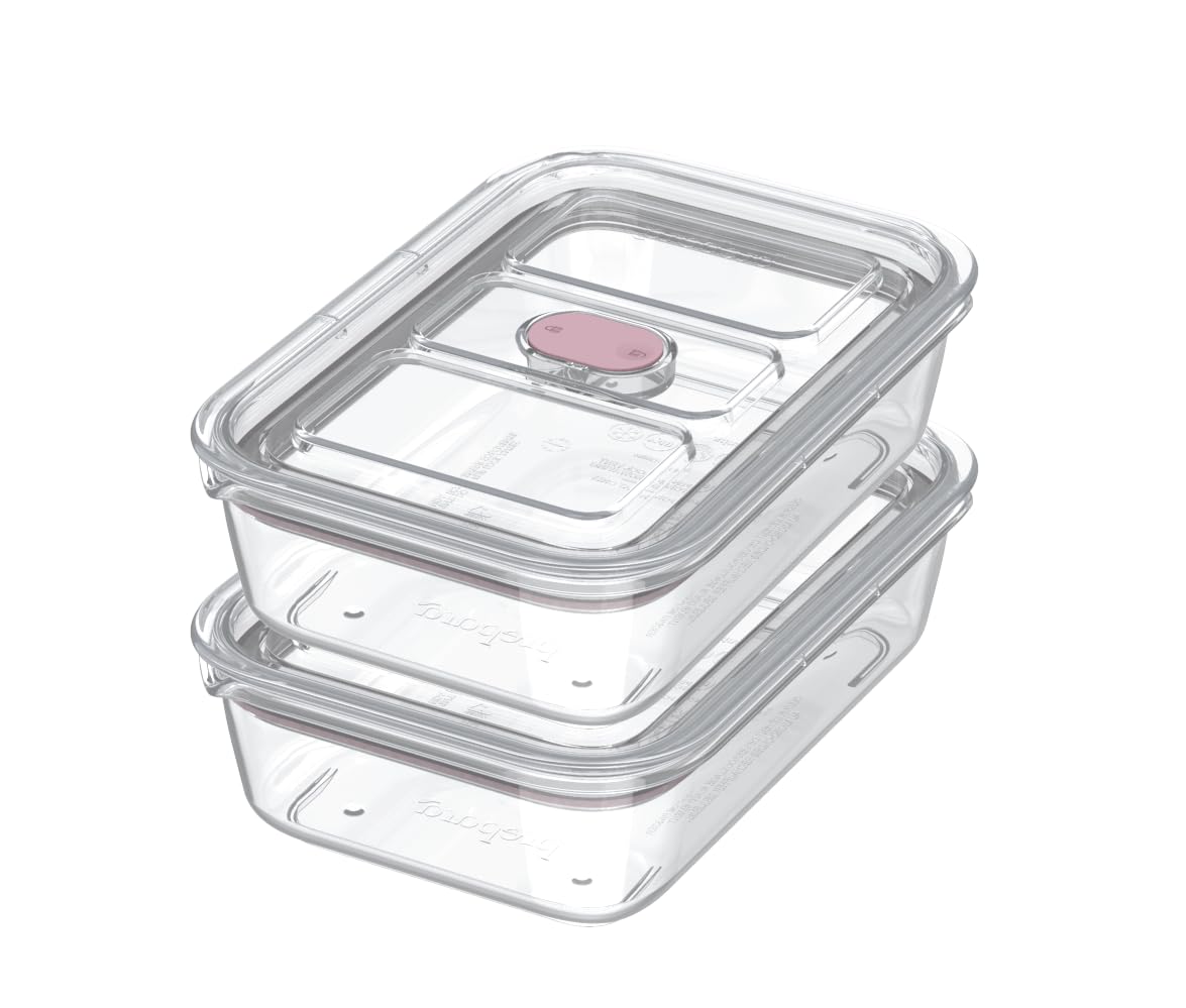 LatchLok Click 4.3 Cup Food Storage Container, Set of 2, Rose