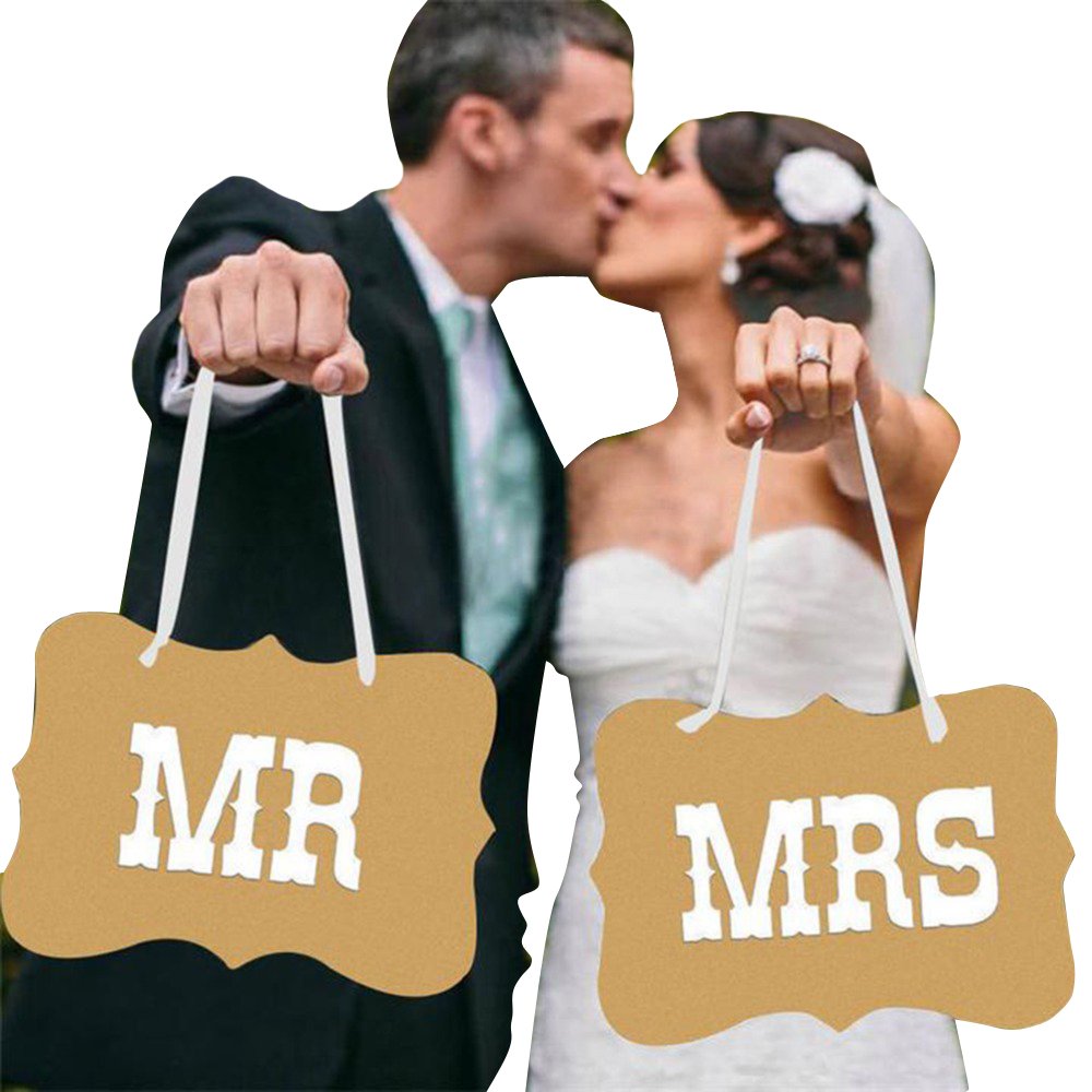Futaba Mr&Mrs Letter Wedding party Photography Props  Brown