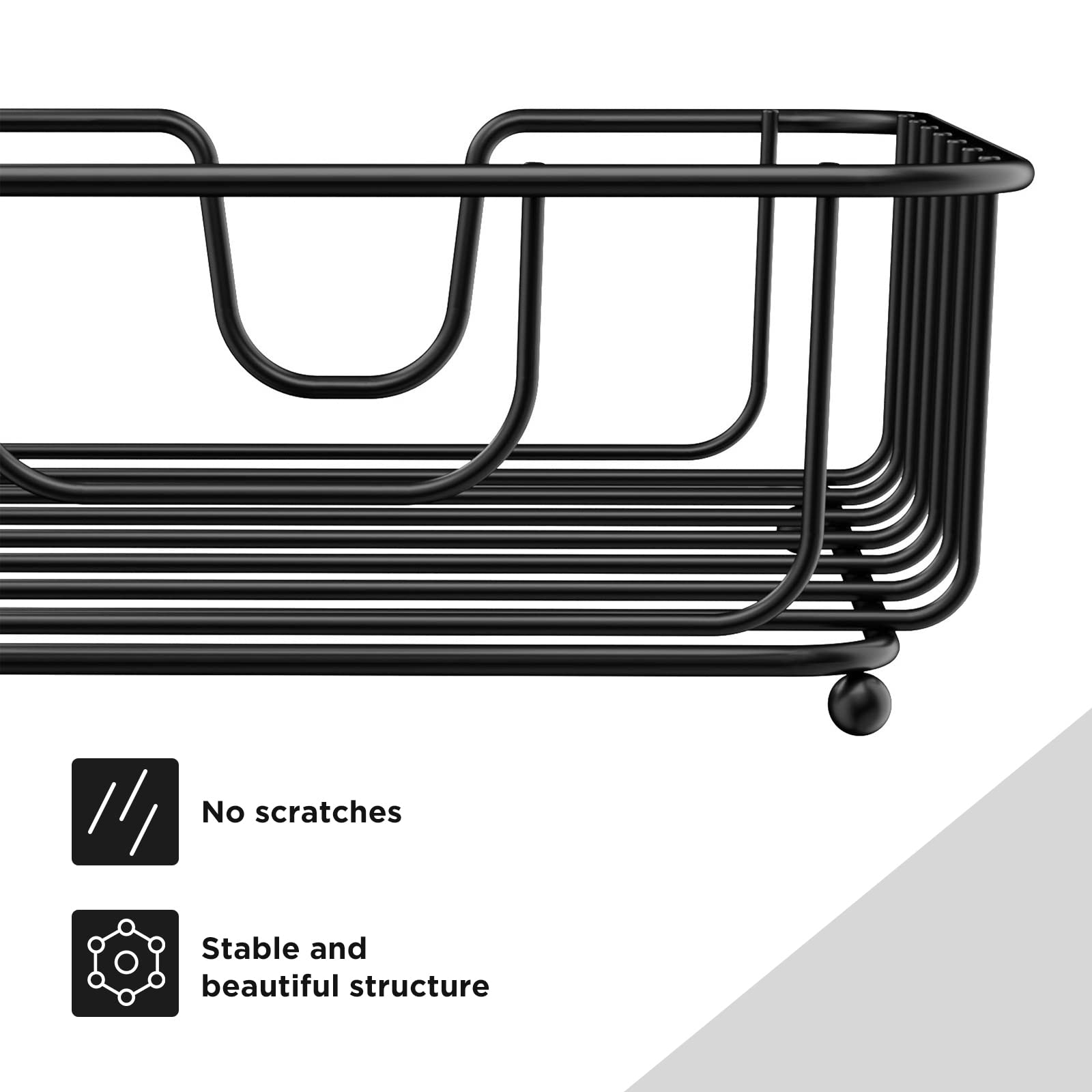 Gmfine Napkin Holder For Table, Napkin Holders For Paper Napkins, Flat Metal Black Napkin Holders For Kitchen & Dining Table, 6.
