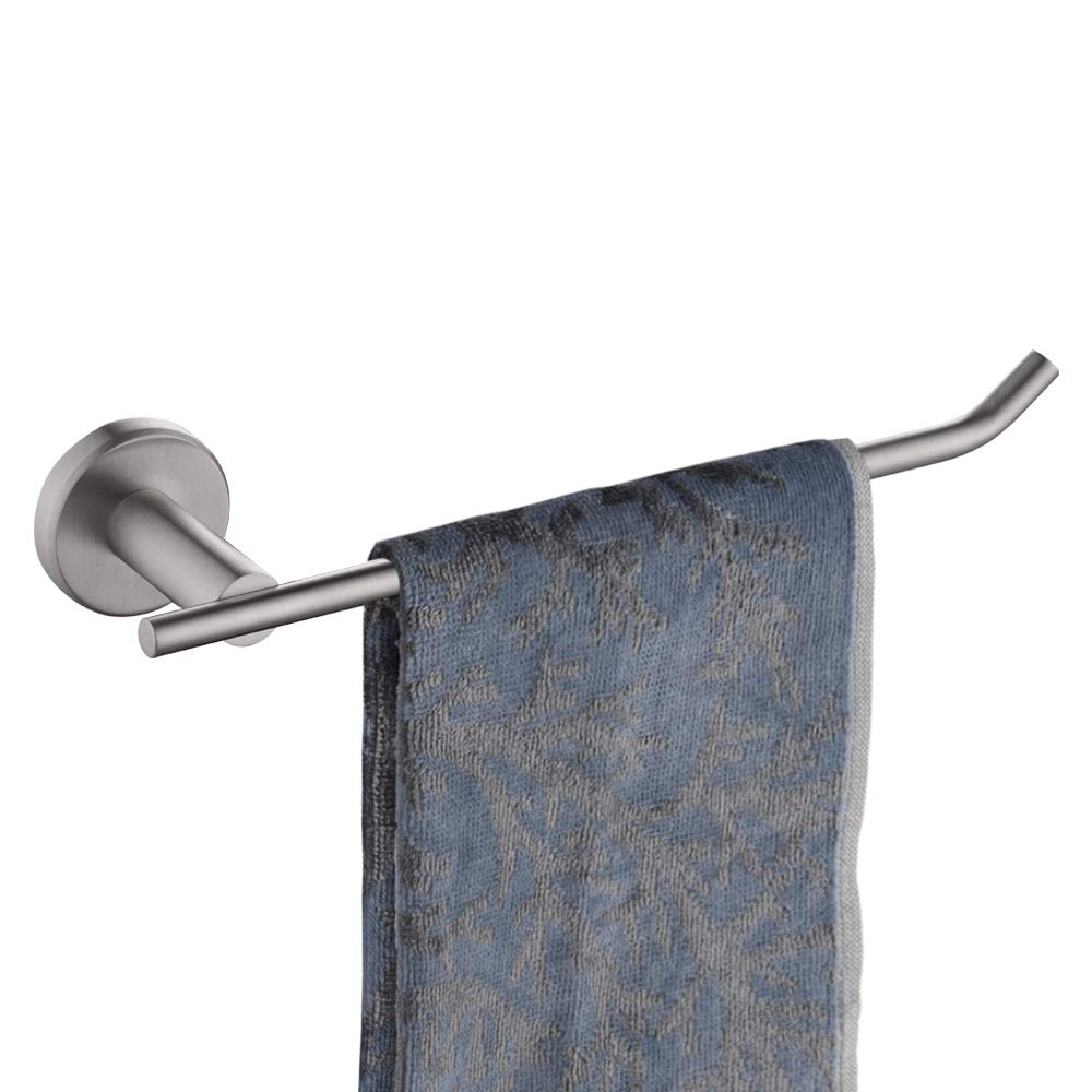 Jqk Hand Towel Bar, Stainless Steel Towel Ring For Bathroom, 9 Inch Necklace Holder Brushed Finish Wall Mount, Tr100-Bn
