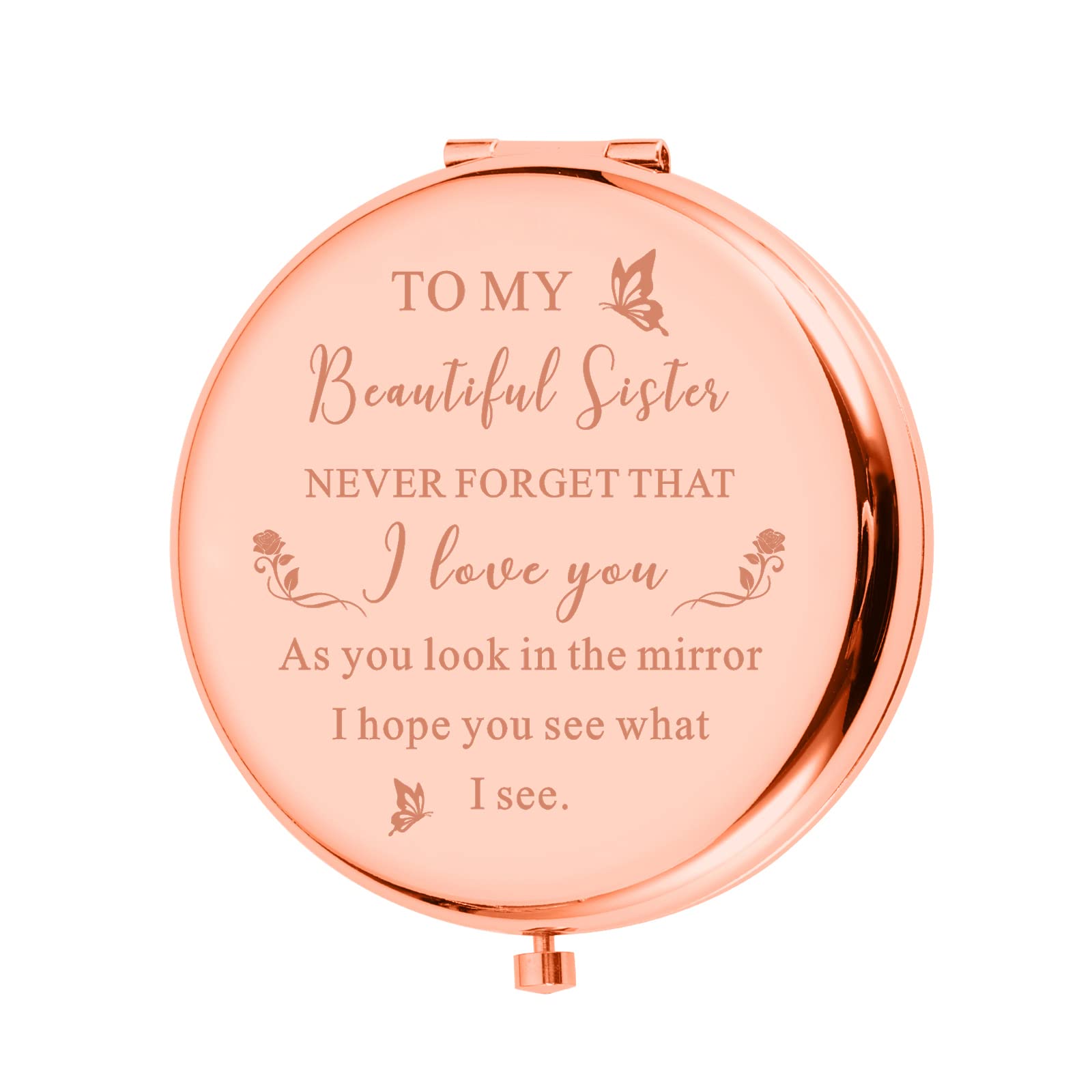 Sister Birthday Compact Mirror Gift Best Sister Gifts From Friend Sister Brother Classmate Makeup Mirror For Women Her Friendshi