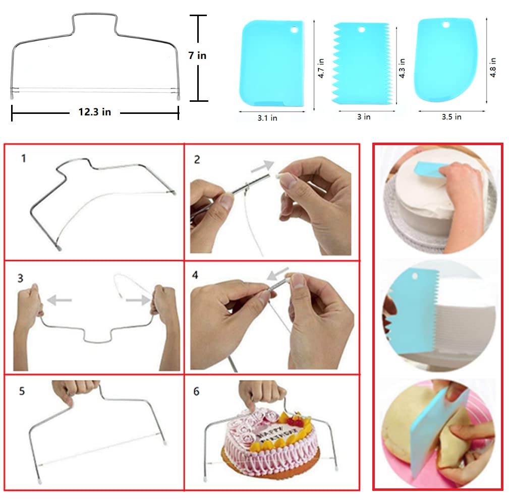 Anslyqa 93 Pcs Cake Decorating Kit With Cake Turntable,Cake Leveler,24 Numbered Icing Tips,2 Spatulas,2 Coupler,3 Comb Scrapers,