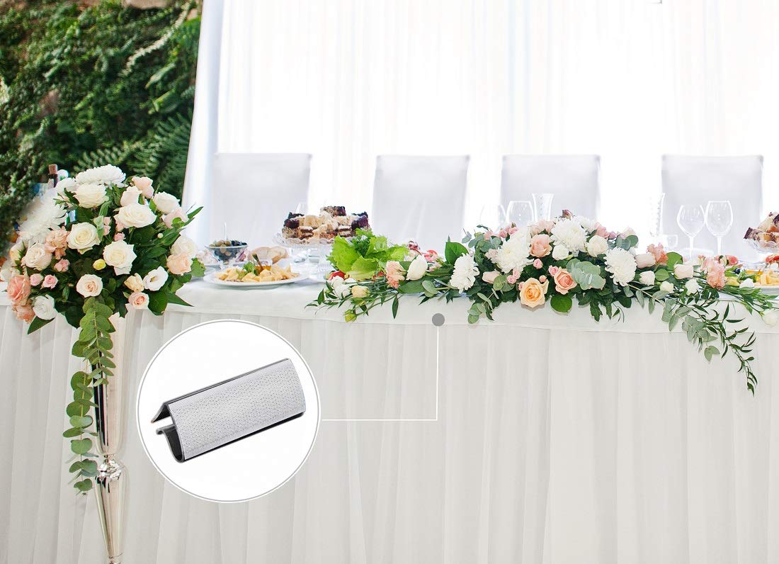 Navadeal Table Skirting Clips Tablecloth Clips For Table 3/4'' To 1'' With Hook | Pack Of 50 | Great For Wedding Home Meeting Pa