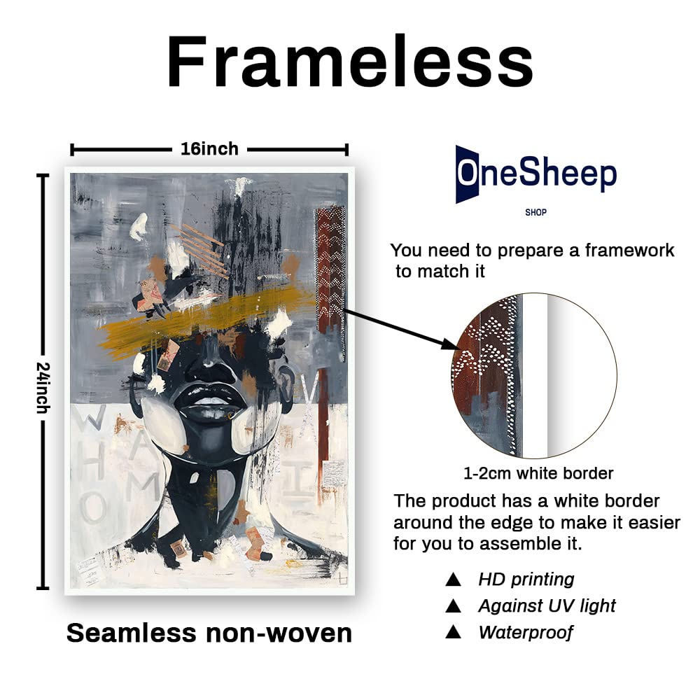 Black Queen Wall Art African American Wall Art Black Woman Poster Black Girl Canvas Painting Abstract Artworks Contemporary Canv