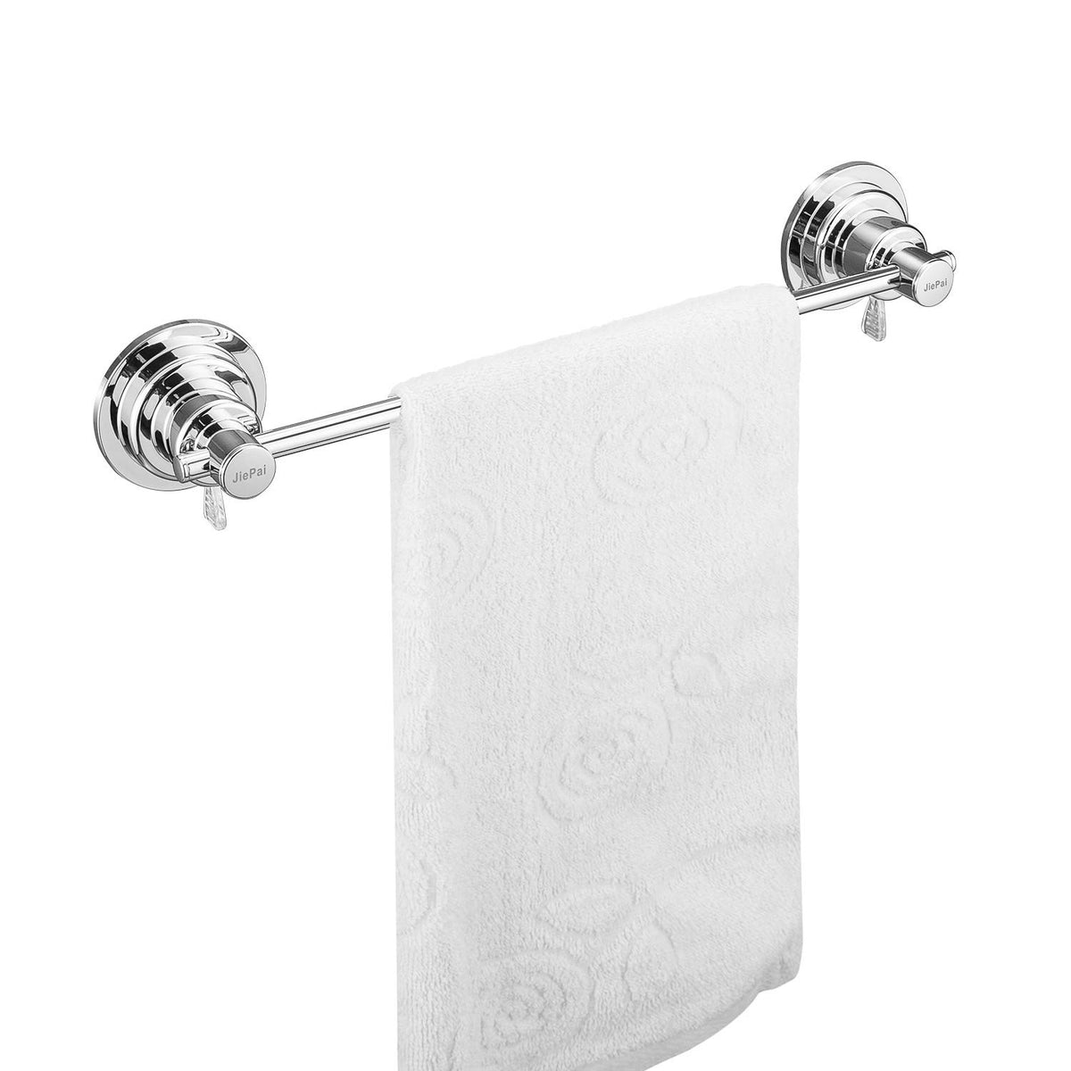 Jiepai Suction Cup Towel Bar 16 Inch,Removable Vacuum Suction Towel Holder Suction Towel Rack For Bathroom Kitchen