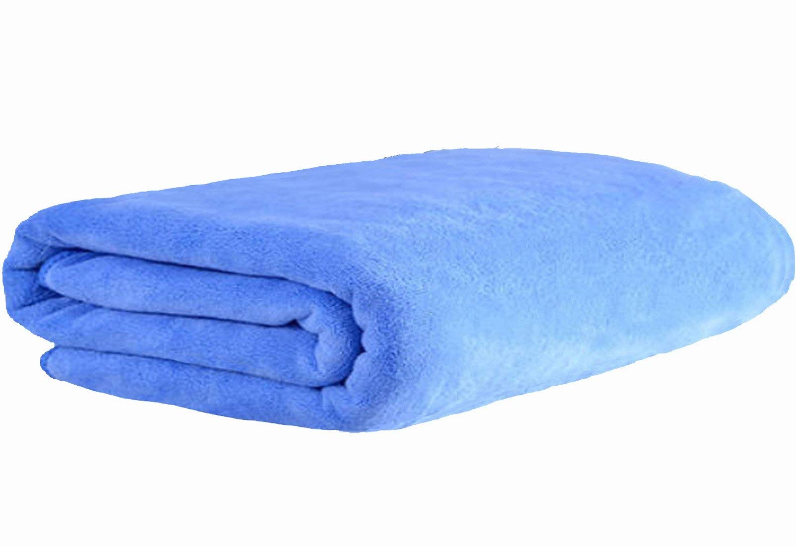 Mylsmple Luxury Microfiber Bath Towel Bath Sheet Beach Spa Extra Large Soft Absorbent Towel (36 Inch X 72 Inch, Light Blue)
