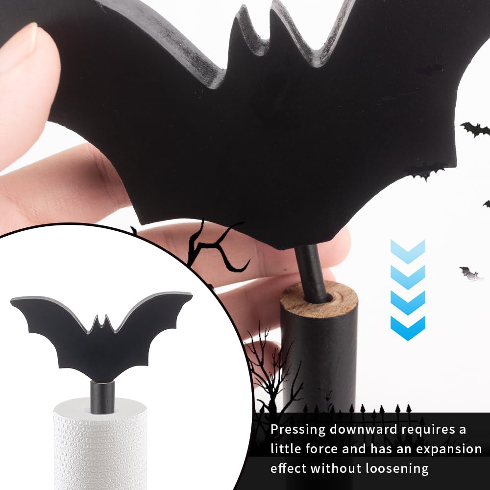 Bat Paper Towel Holder, Paper Towel Roll Holder For Kitchen Bathroom, Halloween Kitchen Decor, Goth Kitchen Decor With Coffin Ba