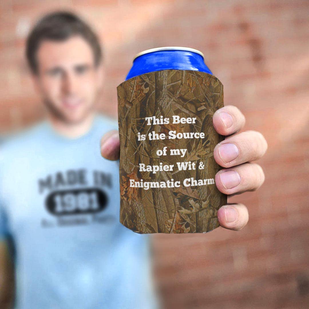 Personalized Coolie Any Text Custom Coolie 24-Pack Can Coolie Drink Coolers Custom Coolies Camo