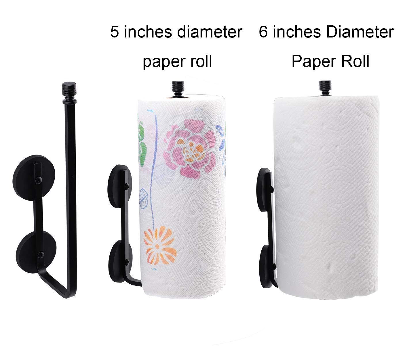 Magnetic Paper Towel Holder Paper Towel Rack Tower Bar For Refrigerator, Metal Cabinet Black