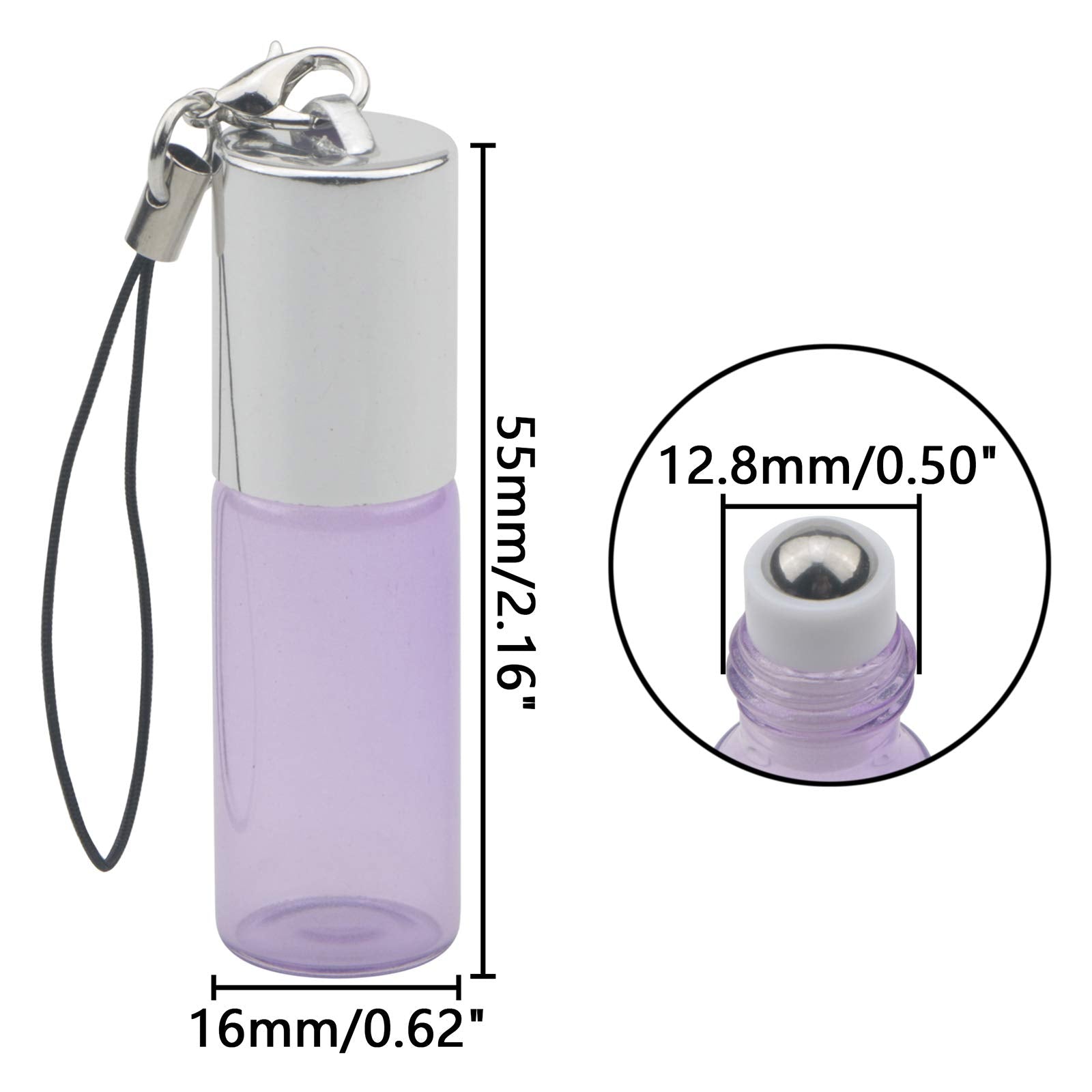 Newzoll Glass Roll-On Bottles Set, 10Pcs 5Ml Roller Bottles With Opener, Stainless Steel Roller Balls Roller Bottles Vials For E