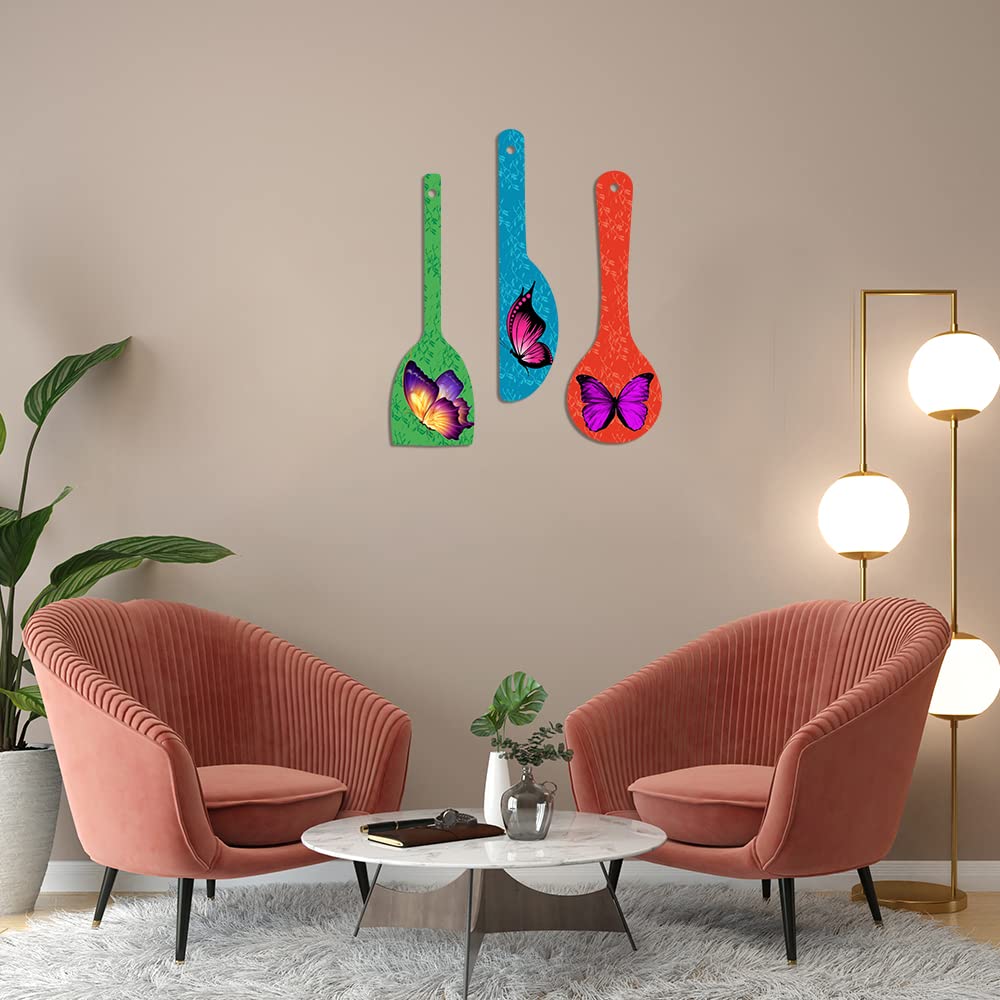 Artvibes Beautiful Butterfly Wooden Wall Hanger for Home | Office | Living Room | Gift | Modern Decoration Items | Kitchen Wall