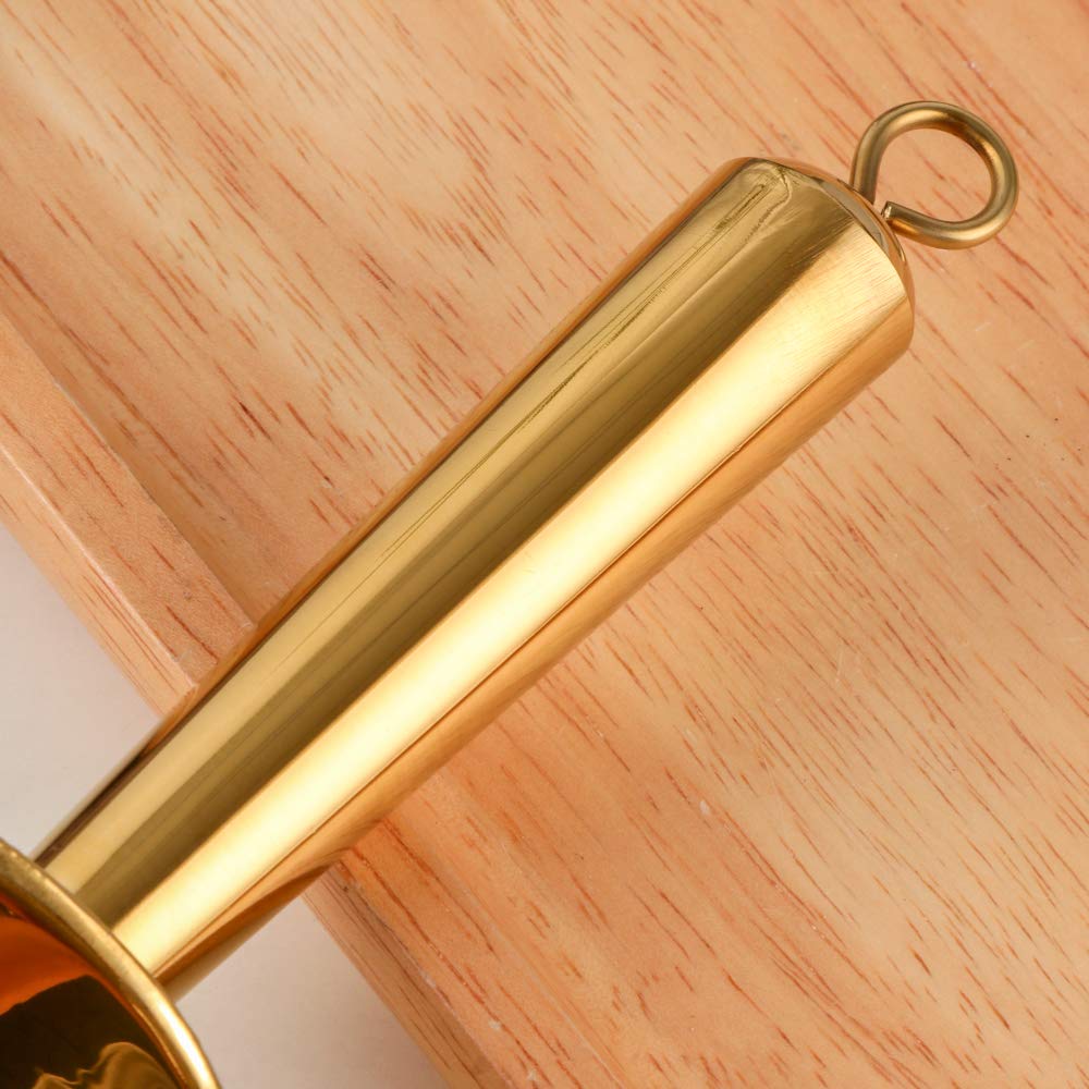 Set Of Ice Tongs & Scoops, Candy Buffet Clip& Stainless Steel Scoop,For Ice, Candy, Nuts, Flour Wedding Bar Bbq Party (Gold) (Go
