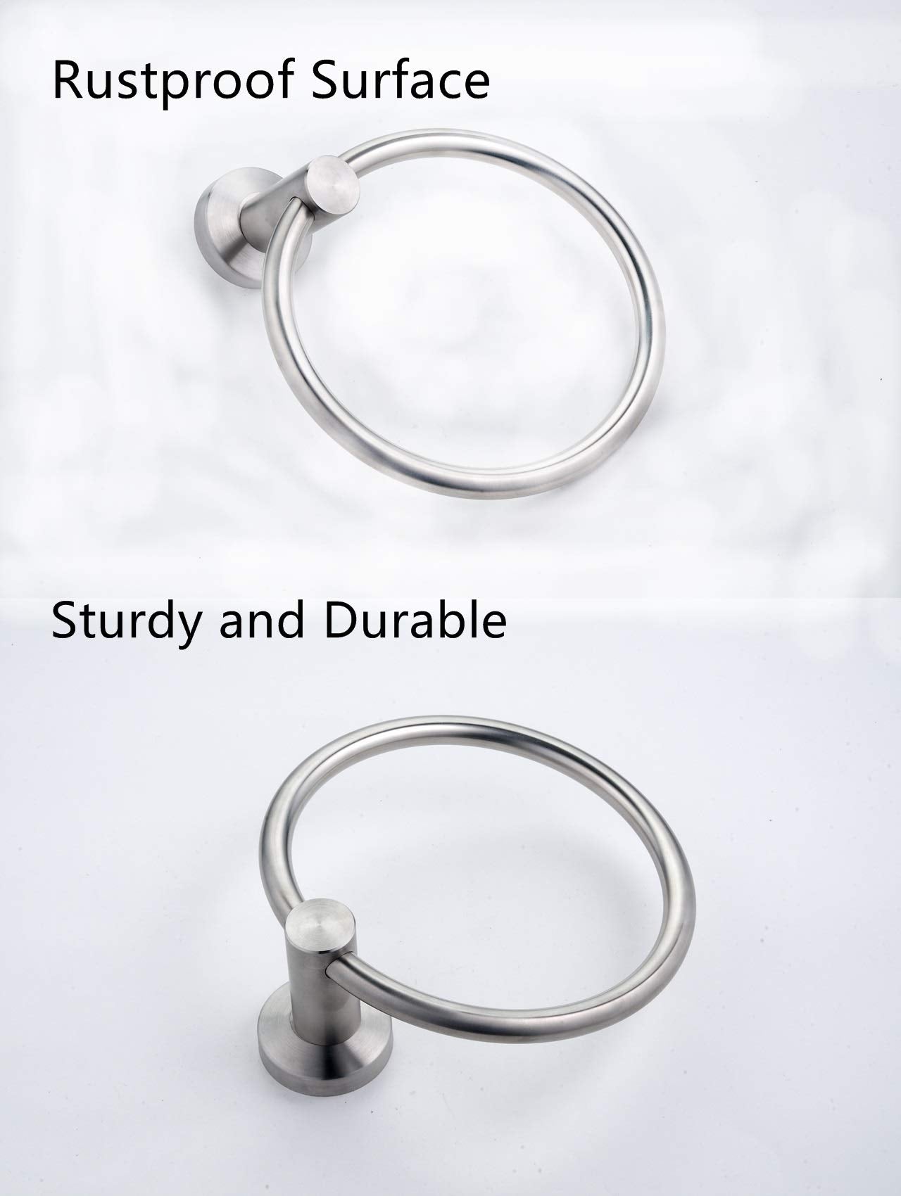 Towel Ring Brushed Nickel  Bath Hand Towel Ring Stainless Steel Round Towel Holder for Bathroom
