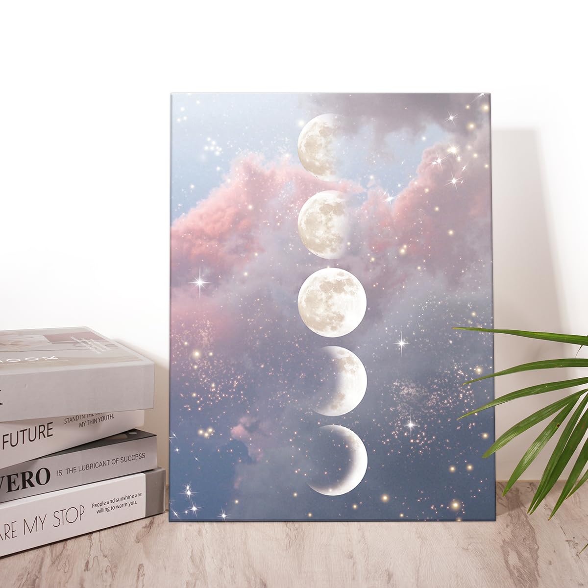 Moon Phases Wall Art Decor  Moon Phases Canvas Poster Print for Home Living Room Dorm Wall Decor W686