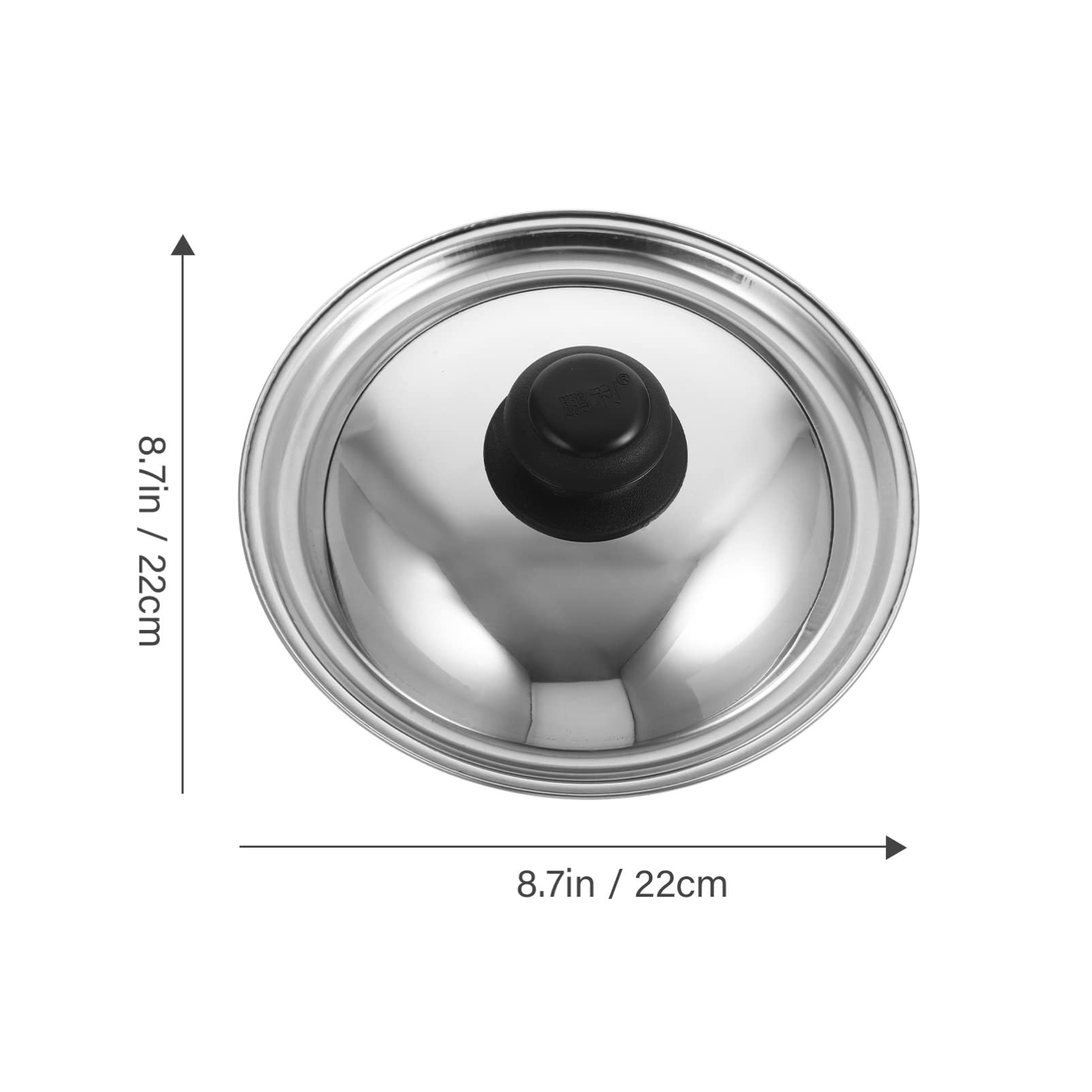 Hemoton 8.5In(22Cm) Universal Lid For Pot, Stainless Steel Pan Lid Frying Pan Cover Pot And Pan Lid For Kitchen