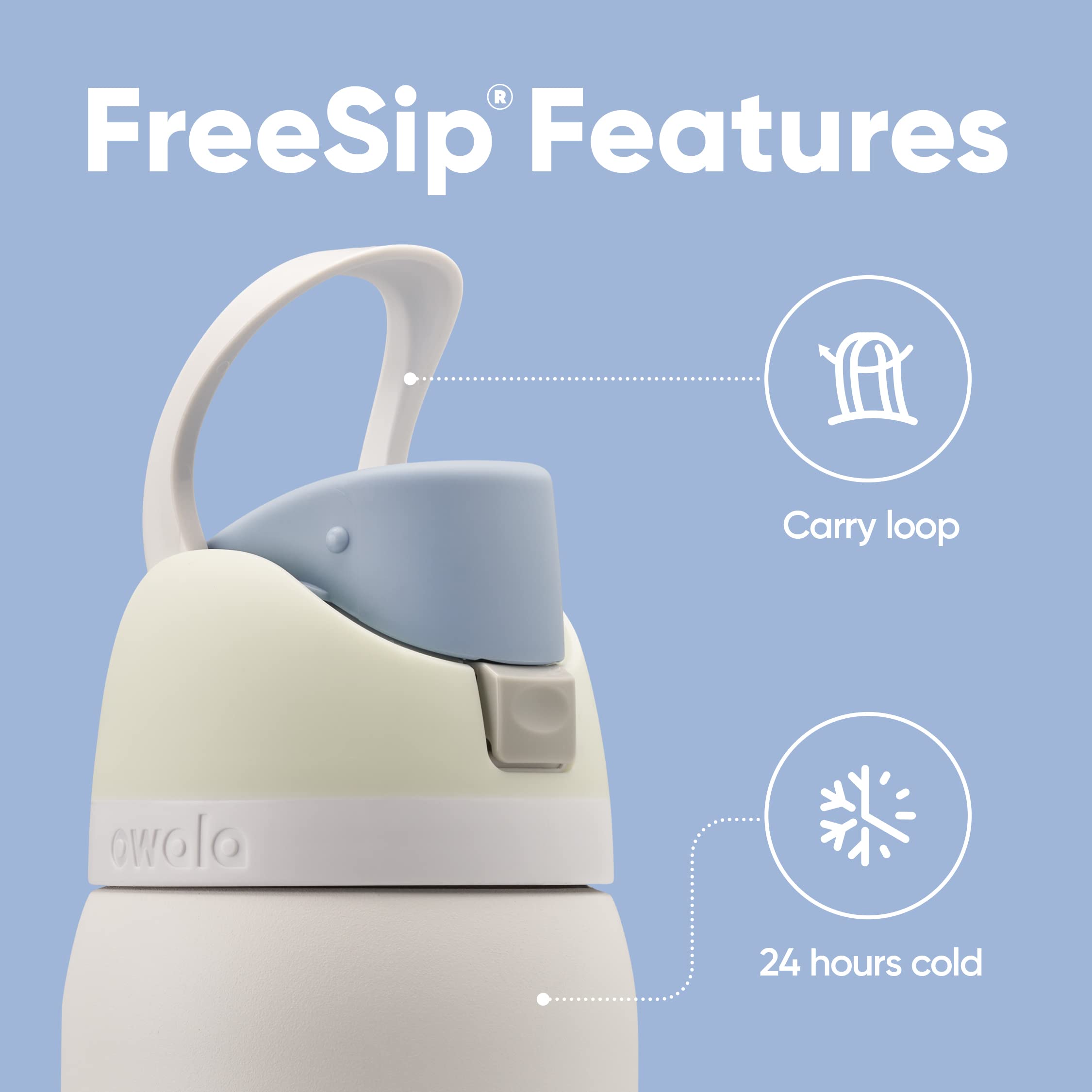 Owala Freesip Insulated Stainless Steel Water Bottle With Straw For Sports, Travel, And School Bpa-Free Sports Water Bottle, 24
