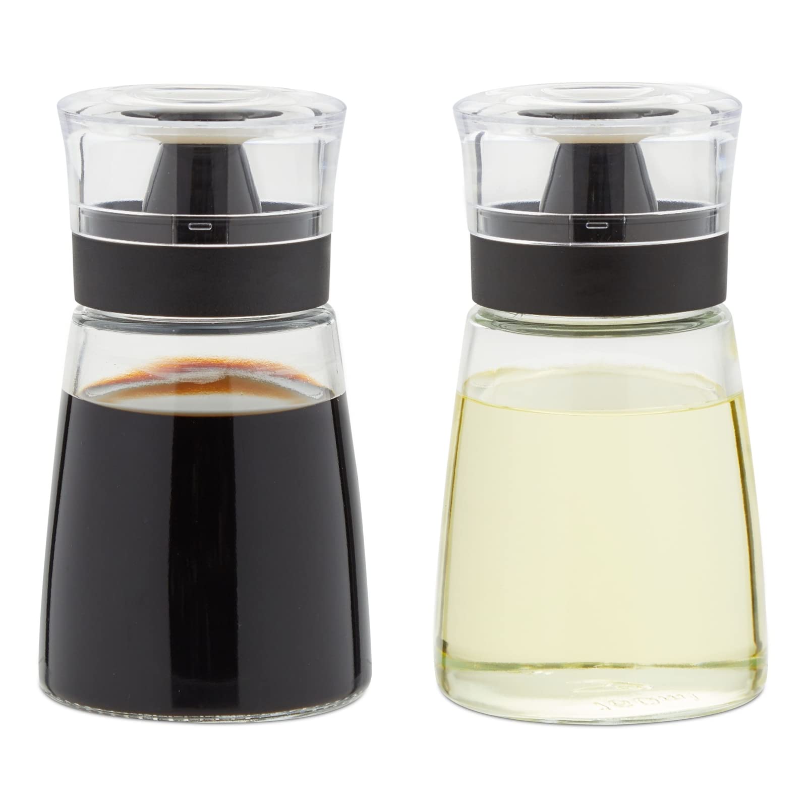 Juvale Glass Oil & Vinegar Dispenser Set - Leak-Proof No-Drip Glass Salad Dressing Bottle & Sauce Bottles - Olive Oil Cruet & Ba