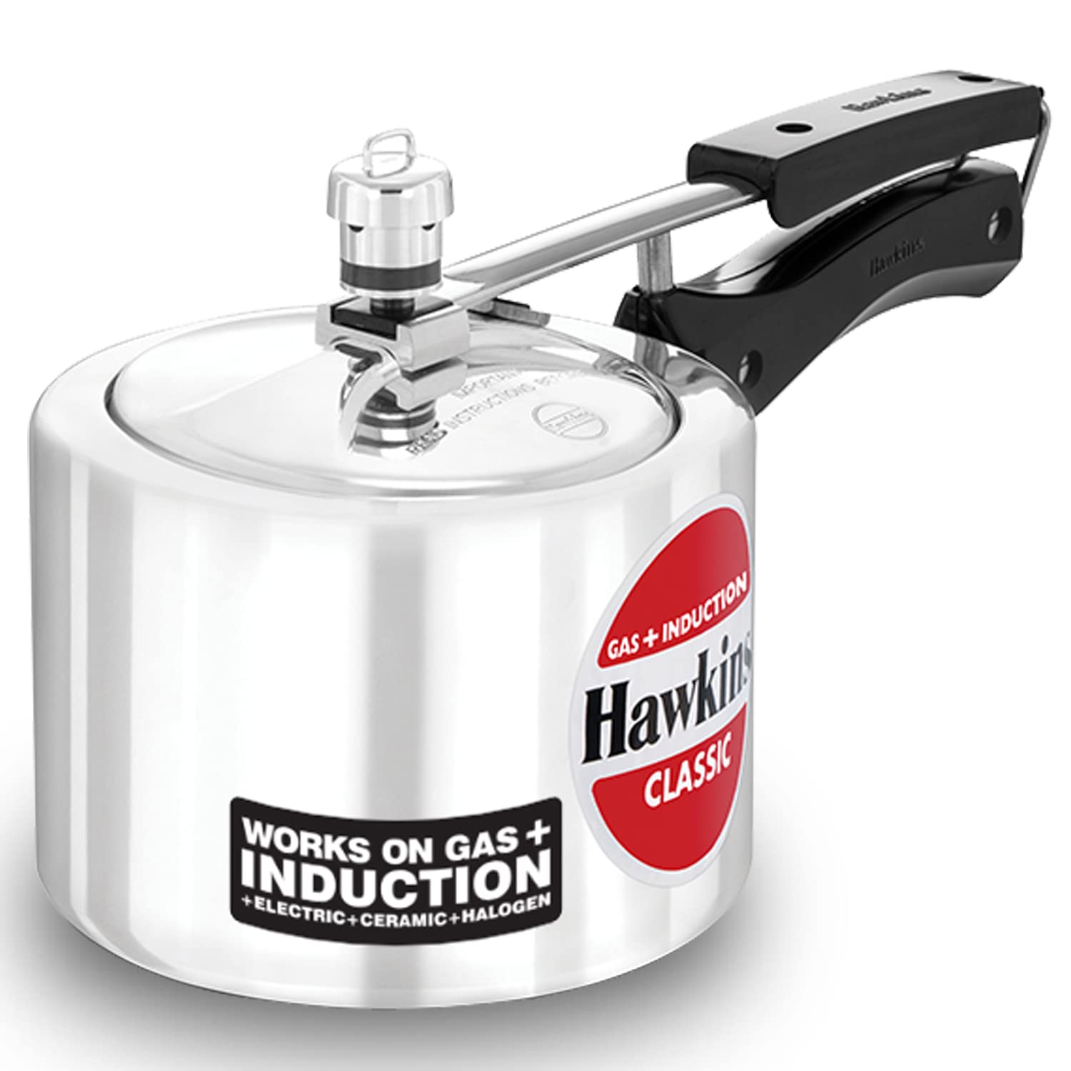 Hawkins Aluminium 2 Litre Classic Pressure Cooker, Tall Design, Induction Inner Lid Cooker, Pan Cooker, Best Cooker, Silver (Icl
