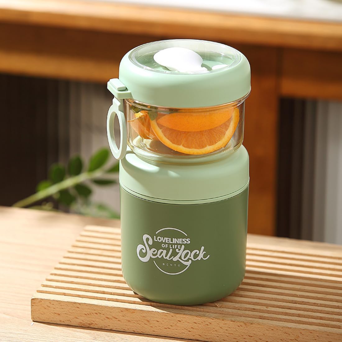 Motka 2 Layer Insulated 860Ml Lunch Box With Snack Container & Spoon | Leakproof Stainless Steel Food Jar For Kids & Adults | Po