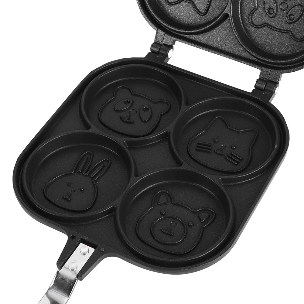 Natudeco Aluminum Egg Fry Pan With Nonstick Coating, 4-Hole Design, Easy To Clean, Comfortable Handle, Practical Cookware Materi