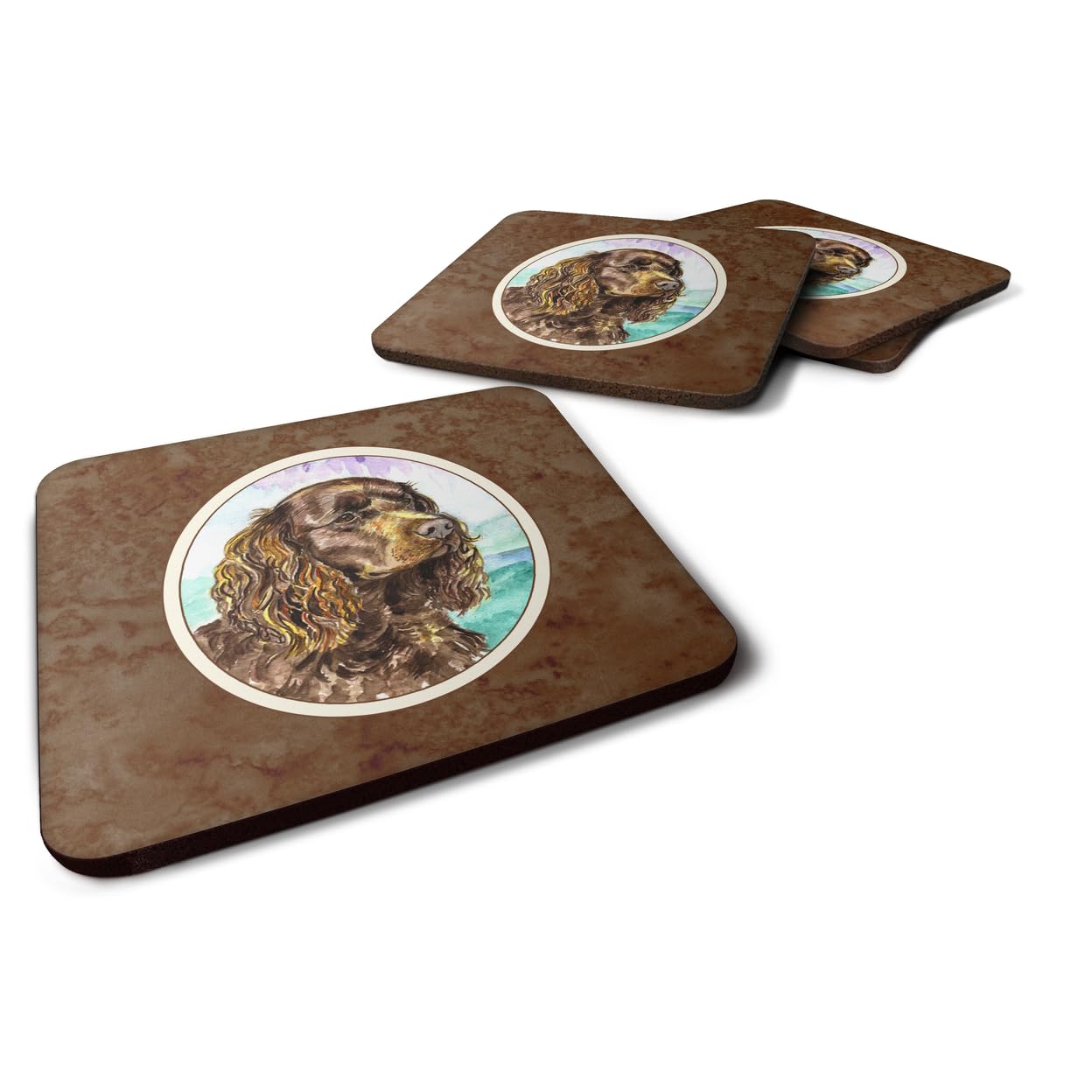 Carolines Treasures American Water Spaniel Foam Coasters (Set of 4), 3.5, Multicolor