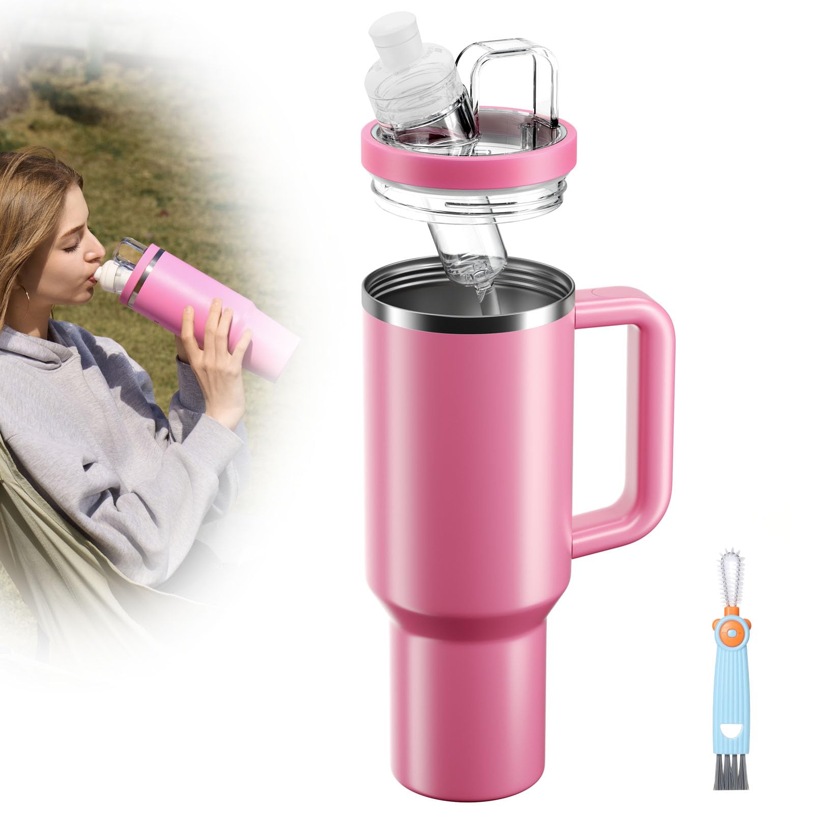 Tumbler Adapter for Stanley Compatible with Flavor Cartridges, Fits 30oz / 20oz Stanley Quencher H2.0 FlowState Tumblers, BPA Fr