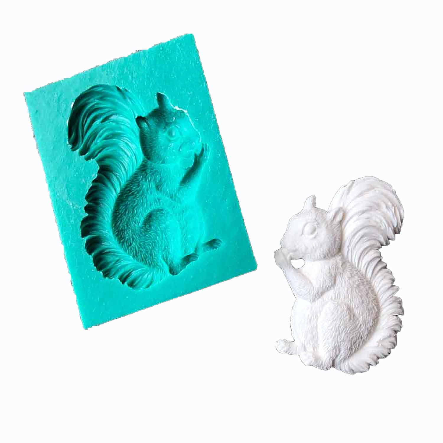 3D Animal Squirrel Silicone Mold For Diy Fondant Candy Making Chocolate Molds Lollipop Desserts Ice Cube Gum Clay Soap Biscuit P